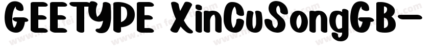 GEETYPE XinCuSongGB字体转换